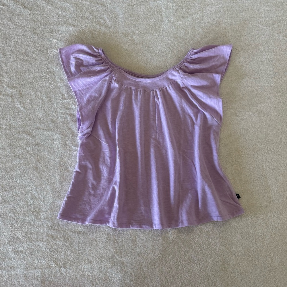 GAP Lilac Flutter-Sleeve T-Shirt